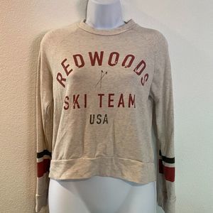 Red Woods Ski Team Crop Sweatshirt m//c